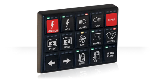 MoTeC 15 BUTTON CAN KEYPAD 3 X 5 HORIZONTAL