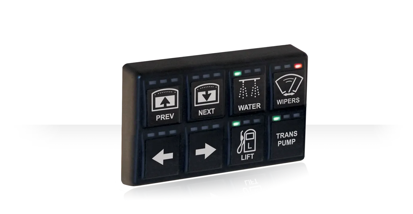 MoTeC 8 BUTTON CAN KEYPAD 2 X 4 HORIZONTAL