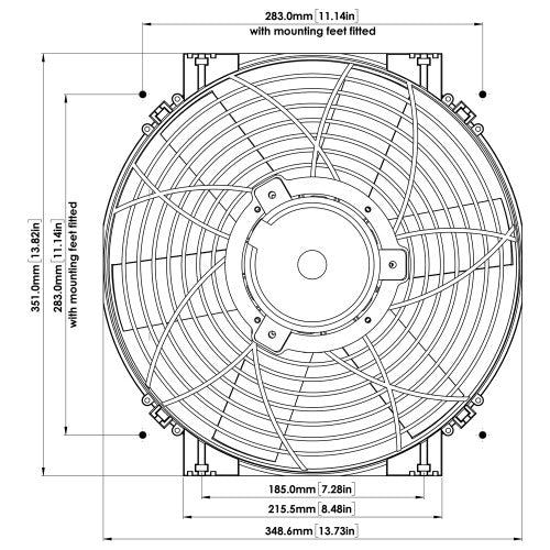 14" High Power Thermatic Electric Fan 12V - Davies Craig