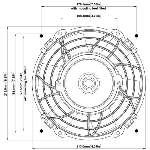 8" Thermatic Electric Fan 12V - Davies Craig