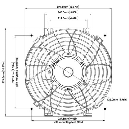 10" High Power Thermatic Electric Fan 12V - Davies Craig