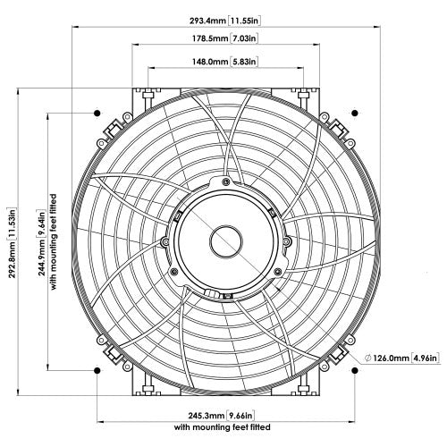 12" High Power Thermatic Electric Fan 12V - Davies Craig