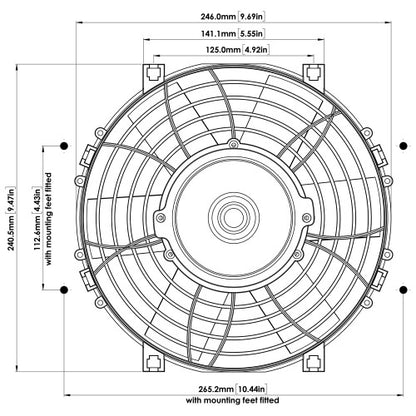 9" Thermatic Electric Fan 12V - Davies Craig