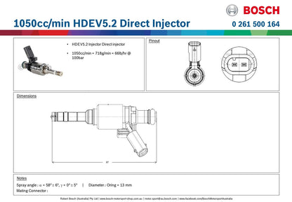 BOSCH 1050cc/min HDEV5.2 Direct Injector