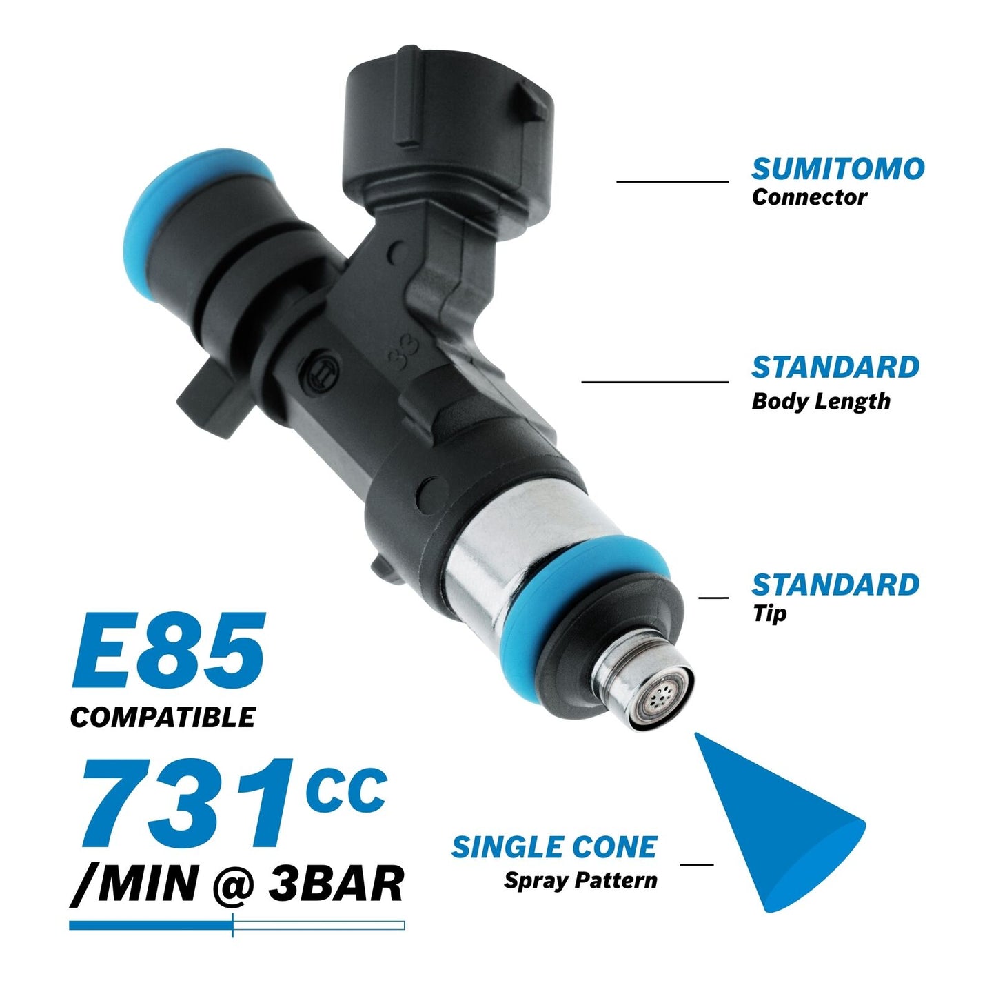 731cc/min EV14 Einspritzer Sumitomo-Anschluss
