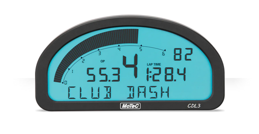 MoTeC CDL3 CLUB DASH LOGGER (Enabled + I/O and Logging Incl)